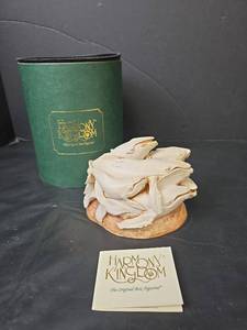 lot 222 image: Harmony Kingdom Royal Watch Big Blue 1997 RW97WH Whale Pod Box Figurine with Original Box and Paper Insert