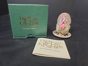 lot 235 image: Harmony Kingdom Gobblefest Turkey Figurine Box with Original Box TJEVG099