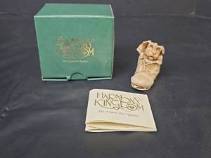lot 237 image: Harmony Kingdom Solemate Puppy in Boot Figurine Box in Original Box with Paper Insert Made in England