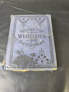 lot 282 image: Hursts Websters Dictionary Copyright 1879