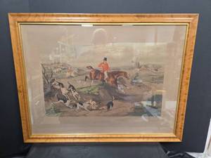 lot 286 image: English Fox Hunt Scene Print