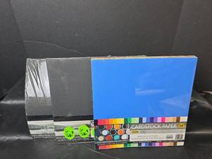 lot 309 image: Full Spectrum Cardstock Paper Bundle and 2 Black Cardstock Paper Bundles