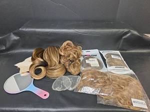 lot 315 image: Honey Blonde Clip-in Hair Extensions and More