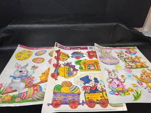 lot 349 image: Easter Window Clings with Glitter Accents
