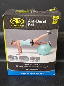 lot 352 image: Athletic Works 65cm Anti-Burst Exercise Ball - New