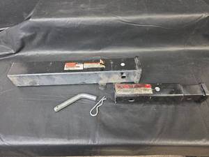 lot 362 image: Haul Master 5000lb Standard Receiver Tube with 2in - 1.25in  Hitch Adapter and Hitch Pin