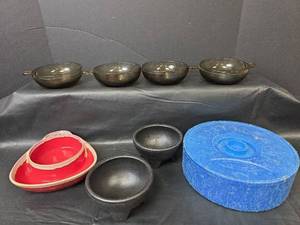 lot 387 image: Tortilla Warmer, Chip & Dip  Dishes, and Soup Bowls