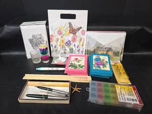 lot 391 image: Parker Arrow Trio Pen Set, All Occasion Cards, Shot Glasses, Chop Sticks, and More