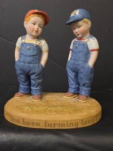 lot 405 image: 1983 Country Store Little Farmers Figurine by Home Interiors