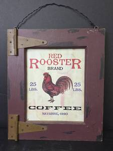 lot 409 image: Red Rooster Coffee Brand Sign