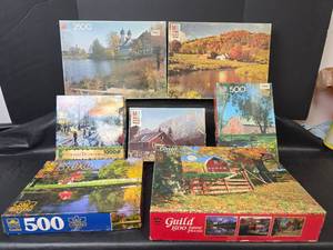 lot 410 image: Puzzle Collection - Fall Scenes