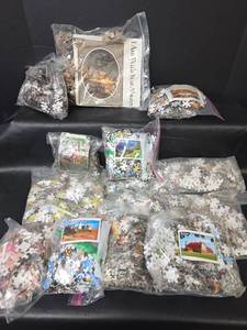 lot 411 image: Mixed Jigsaw Puzzle Collection - Lighthouse and Landscape Scenes NEW