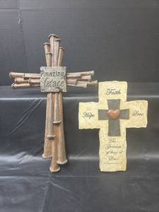 lot 445 image: Amazing Grace Cross with Scripture Cross
