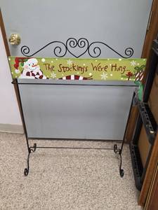 lot 485 image: Christmas Stocking Holder Stand with Hardware
