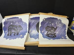 lot 486 image: Celestial Animal Vinyl Wall Hangings