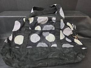 lot 497 image: Thirty-One Black and White Polka Dot Utility Tote
