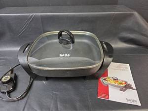 lot 507 image: Bella Kitchen 12-inch Electric Skillet with Glass Lid