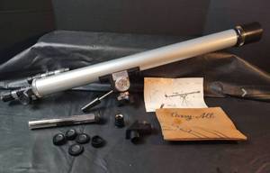 lot 637 image: Japanese D-50 F-800 Astronomical Refractor Telescope with Manual and Accessories
