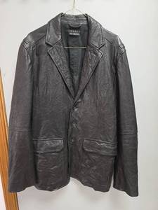 lot 640 image: Theory Black Leather Blazer Size 40