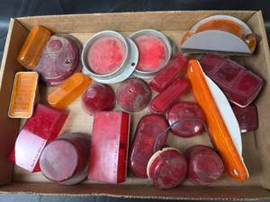 lot 663 image: Collection of Red and Amber AutoTractor Tail Lights