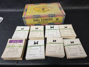 lot 687 image: 7 Full Sets of 28 Monopoly Property Cards with King Edward Cigar Box