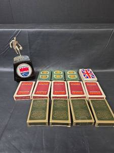 lot 775 image: Vintage Kansas City Kings NBA Trophy Cologne Bottle and Playing Card Collection