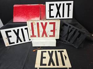 lot 797 image: Commercial Exit Sign Light Box Collection