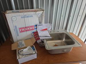lot 48 image: NIB Franke Sink To Go Complete Kit LFBS602NKIT