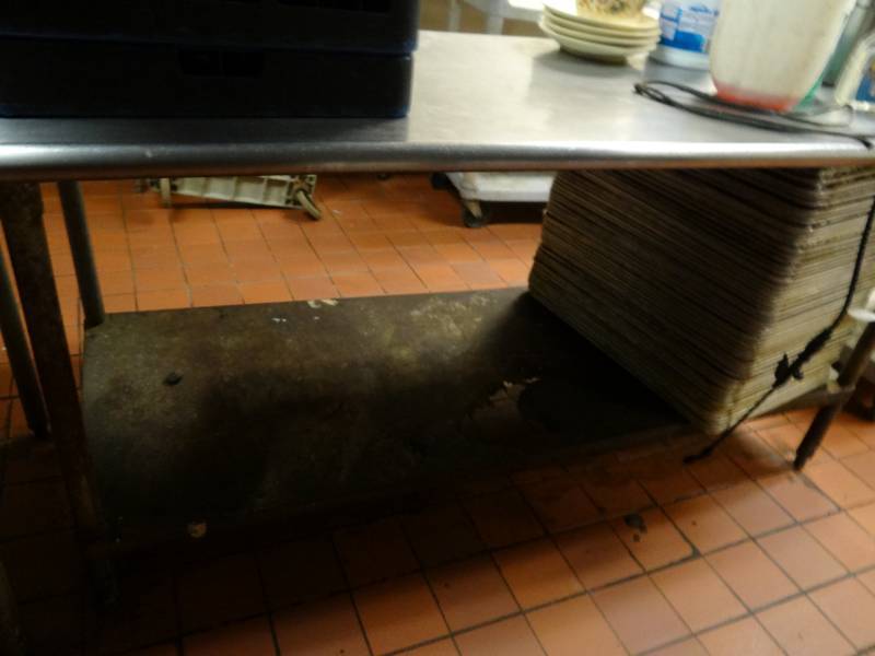 lot 5229 image: Stainless Prep Table with Storage Below