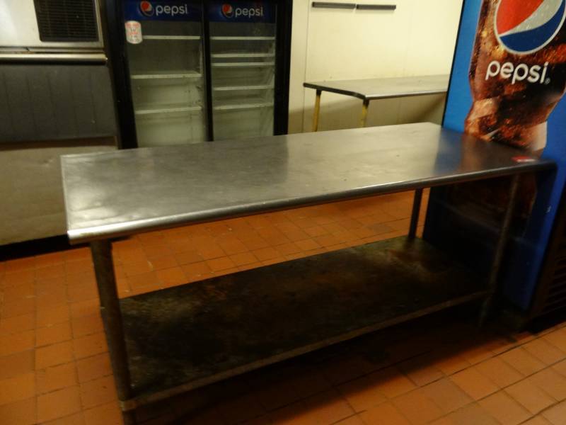 lot 5234 image: Stainless Prep Table with Storage Below