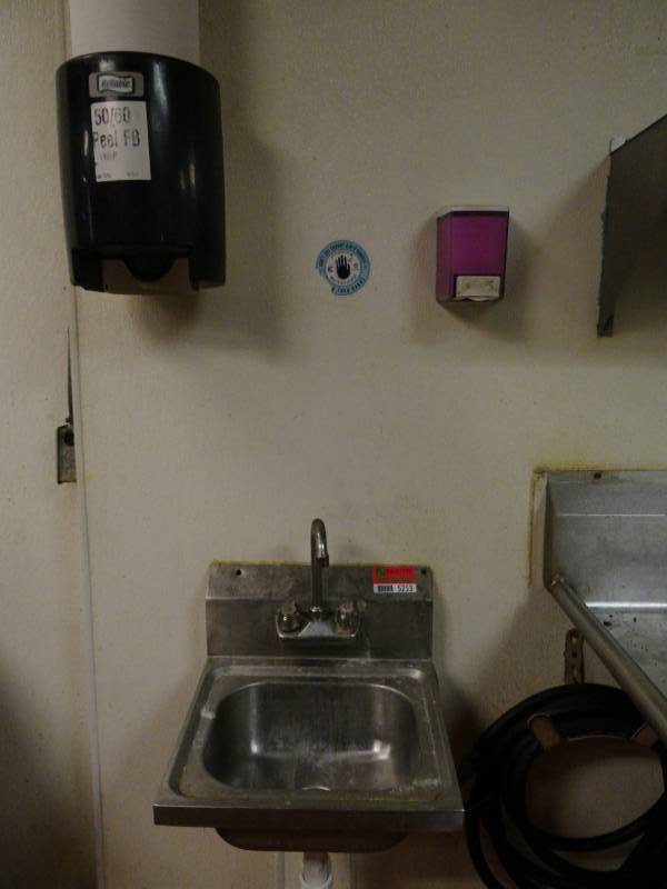 lot 5253 image: Hand Washing Sink, Soap and Towel Dispenser