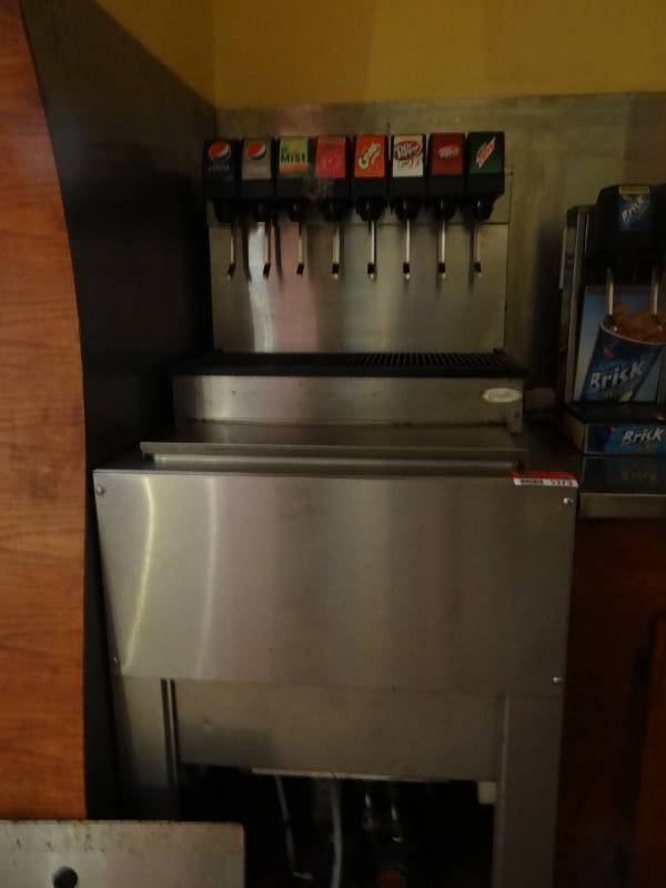 lot 5273 image: IMI Cornelius Drop-in 8 Head Soda Dispenser With 100 LB Ice Model CB2323