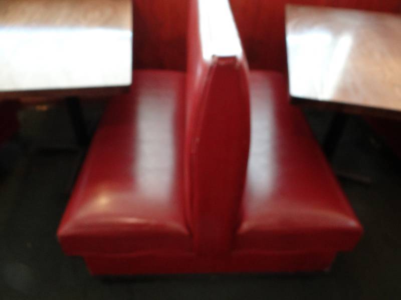 lot 5306 image: Double Sided Red Vinyl Booth