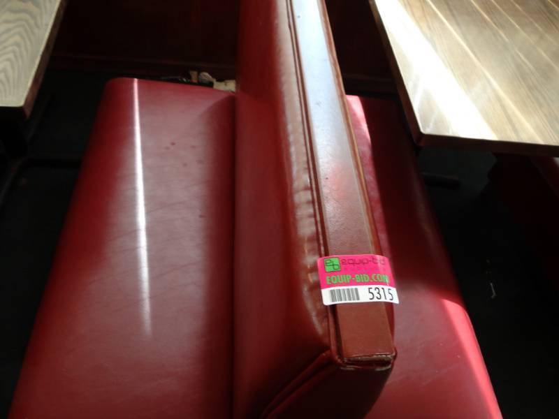 lot 5315 image: Double Sided Red Vinyl Booth