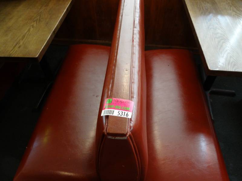 lot 5316 image: Double Sided Red Vinyl Booth