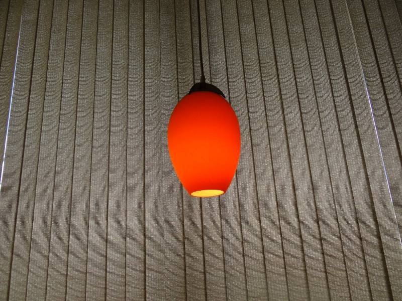 lot 5324B image: Lot of 4 Orange Pendant Lights