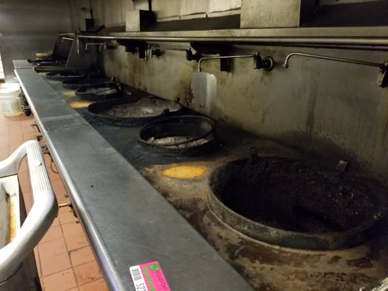 lot 5238 image: 2 Gas Wok Station with 2 Fill Faucets