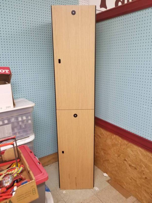 lot 8044 image: Locker Shelving Unit