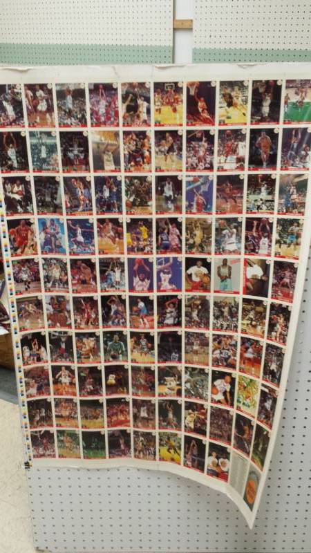 lot 8201 image: Poster of Famous Basketball Stars