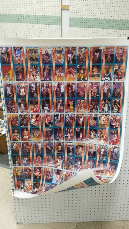 lot 8202 image: Poster of Famous Basketball Stars