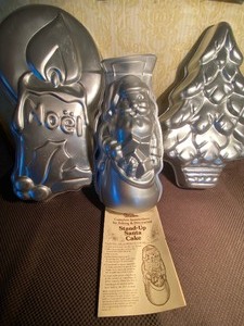 lot 130 image: Cake Pans - Holiday Candle 81, Stand Up Santa 85 and Tree 72