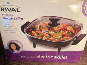 lot 143 image: Rival 11 Square Electric Skillet, New in Box