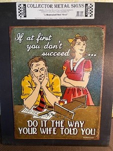 lot 192 image: How to Succeed Metal Sign, New
