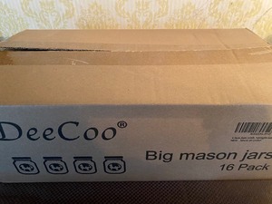 lot 199 image: DeeCoo Canning Jars, New in Box, 2 Sizes (8 of each) w Lids