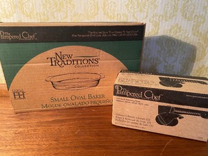 lot 222 image: Pampered Chef Oval Baker and Cheese Grater, Both New in Box