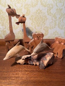lot 236 image: Wooden Animal Pairs