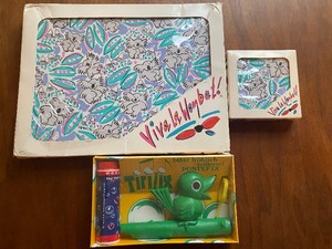 lot 243 image: Australian PlaceMatCoaster Set and Vintage Pustefix Bubble Toy in Original Packaging