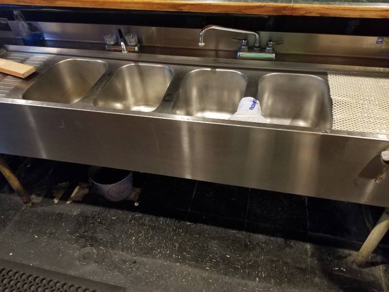 4 Well Under Bar Sink Eagle Stainless Steel Windy City