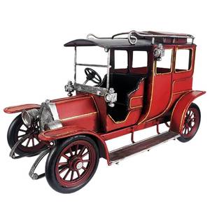 lot 1417 image: TRABEATOGA Car Model Vintage Iron Hand-Painted Miniature Automobile Model Classic Car Replica Collectible Figurine Photo Prop for Home Decor