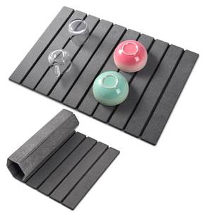 lot 1422 image: Oxydrily Stone Dish Drying Mat for Kitchen Counter,Large Dark Gray Foldable Diatomaceous Earth Dish Drying Mat,Quick-Dry Absorbent Bath and Countertop Stone Dishes Mats for Dishes Bottles Cups 23x15.3inin